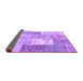 Sideview of Patchwork Purple Transitional Rug, con2907pur