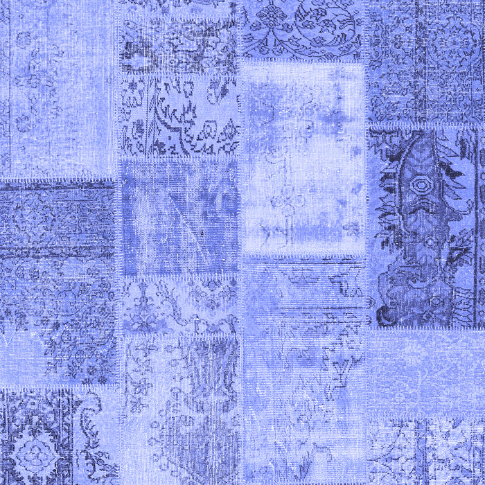 Patchwork Blue Transitional Rug, con2907blu