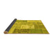 Sideview of Patchwork Yellow Transitional Rug, con2907yw
