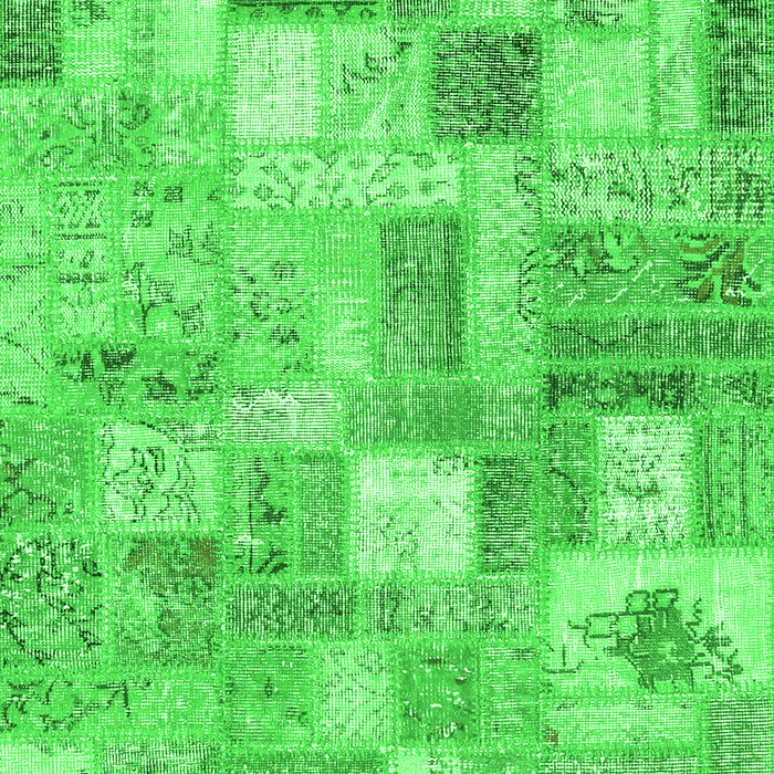 Patchwork Green Transitional Rug, con2908grn