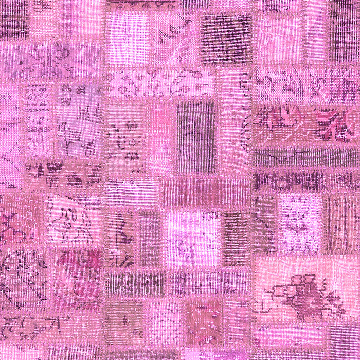 Patchwork Pink Transitional Rug, con2908pnk