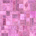 Square Patchwork Pink Transitional Rug, con2908pnk