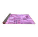 Sideview of Patchwork Purple Transitional Rug, con2908pur