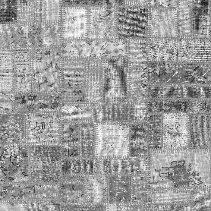 Serging Thickness of Machine Washable Patchwork Gray Transitional Rug, wshcon2908gry