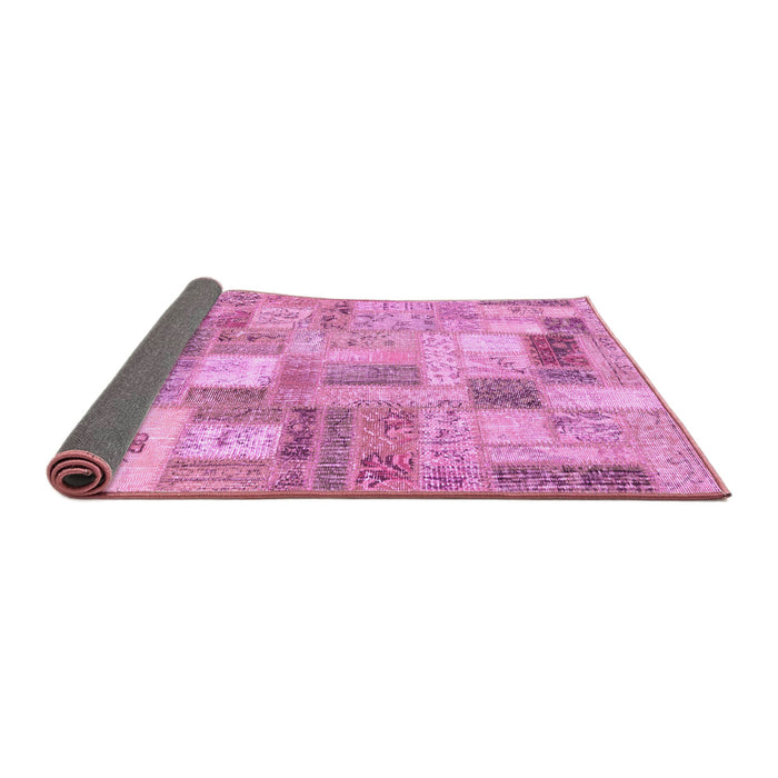 Sideview of Patchwork Pink Transitional Rug, con2908pnk