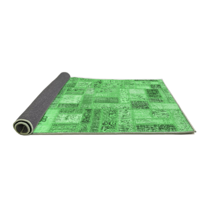 Sideview of Patchwork Emerald Green Transitional Rug, con2908emgrn