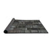 Thickness of Contemporary Granite Gray Patchwork Rug, con2909