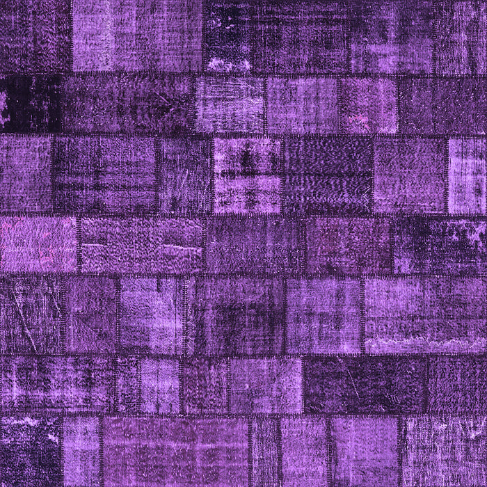 Square Patchwork Purple Transitional Rug, con2909pur