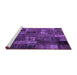 Sideview of Machine Washable Patchwork Purple Transitional Area Rugs, wshcon2909pur