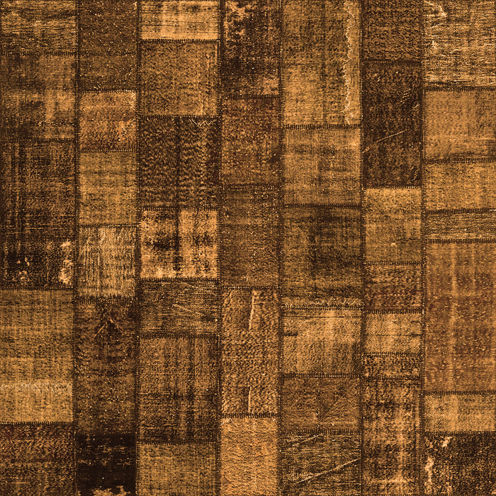Serging Thickness of Patchwork Orange Transitional Rug, con2909org