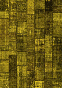 Patchwork Yellow Transitional Rug, con2909yw