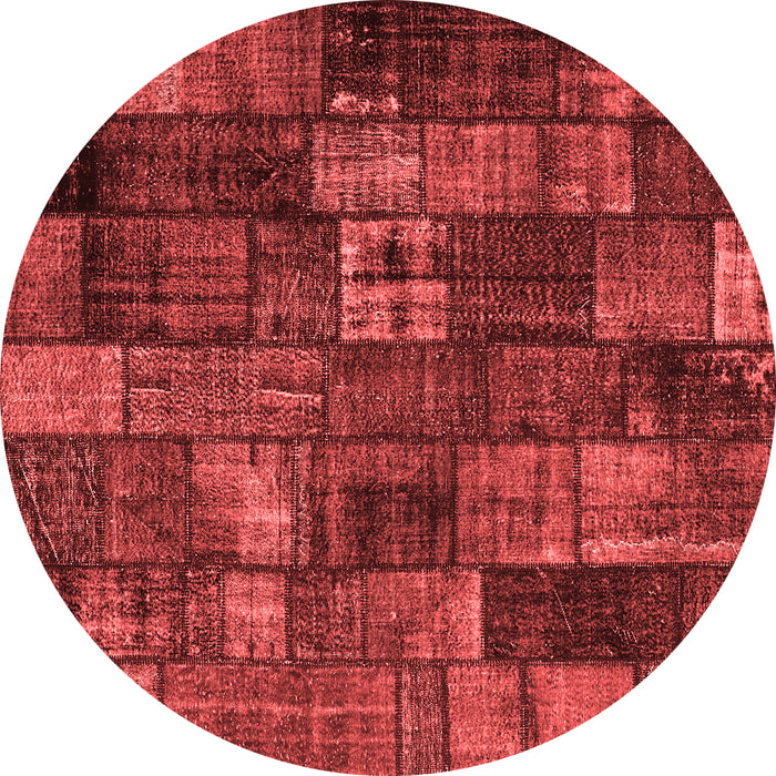 Machine Washable Patchwork Red Transitional Rug, wshcon2909red