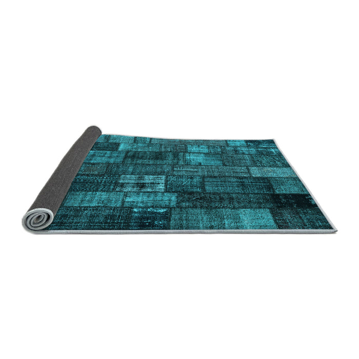 Sideview of Patchwork Light Blue Transitional Rug, con2909lblu