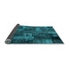 Sideview of Patchwork Light Blue Transitional Rug, con2909lblu