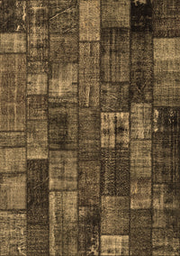 Patchwork Brown Transitional Rug, con2909brn