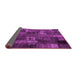 Sideview of Patchwork Pink Transitional Rug, con2909pnk