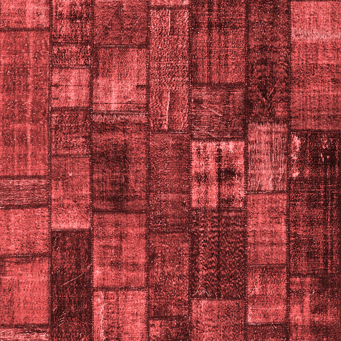 Machine Washable Patchwork Red Transitional Rug, wshcon2909red