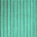 Square Machine Washable Abstract Turquoise Contemporary Area Rugs, wshcon290turq