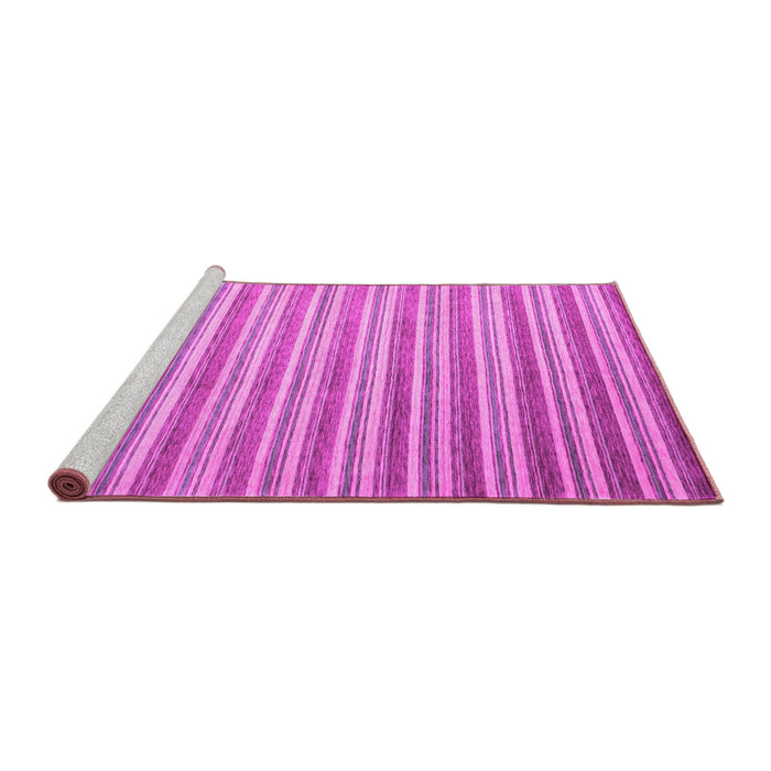 Sideview of Machine Washable Abstract Pink Contemporary Rug, wshcon290pnk