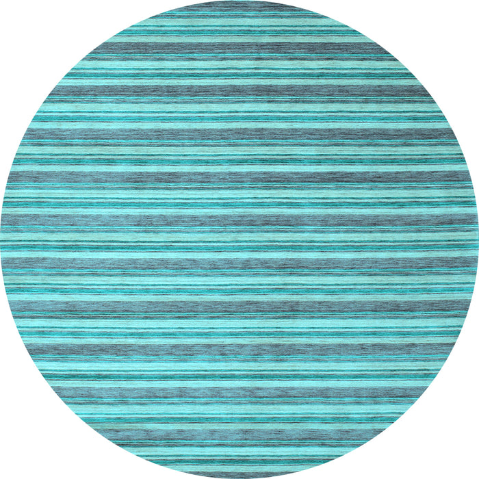 Round Abstract Light Blue Contemporary Rug, con290lblu