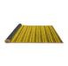 Sideview of Abstract Yellow Contemporary Rug, con290yw