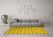 Machine Washable Abstract Yellow Contemporary Rug in a Living Room, wshcon290yw