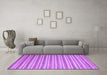 Machine Washable Abstract Purple Contemporary Area Rugs in a Living Room, wshcon290pur