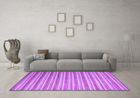 Machine Washable Abstract Purple Contemporary Rug, wshcon290pur