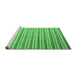 Sideview of Machine Washable Abstract Emerald Green Contemporary Area Rugs, wshcon290emgrn