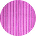 Round Abstract Pink Contemporary Rug, con290pnk