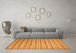 Machine Washable Abstract Orange Contemporary Area Rugs in a Living Room, wshcon290org