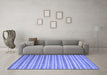 Machine Washable Abstract Blue Contemporary Rug in a Living Room, wshcon290blu