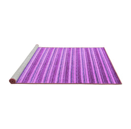 Sideview of Machine Washable Abstract Purple Contemporary Area Rugs, wshcon290pur