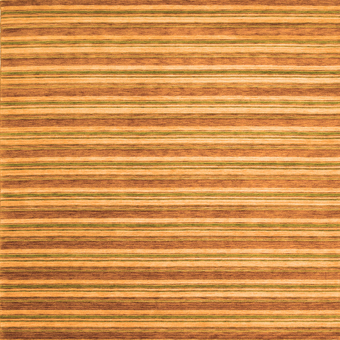 Round Machine Washable Abstract Orange Contemporary Area Rugs, wshcon290org