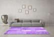 Machine Washable Patchwork Purple Transitional Area Rugs in a Living Room, wshcon2910pur