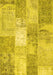 Patchwork Yellow Transitional Rug, con2910yw