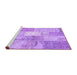 Sideview of Machine Washable Patchwork Purple Transitional Area Rugs, wshcon2910pur