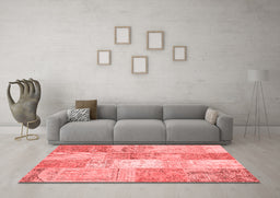 Transitional Red Washable Rugs