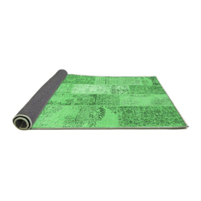 Sideview of Patchwork Emerald Green Transitional Rug, con2910emgrn