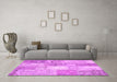 Machine Washable Patchwork Pink Transitional Rug in a Living Room, wshcon2910pnk