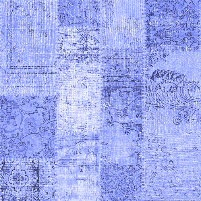 Patchwork Blue Transitional Rug, con2910blu