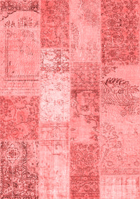 Patchwork Red Transitional Rug, con2910red