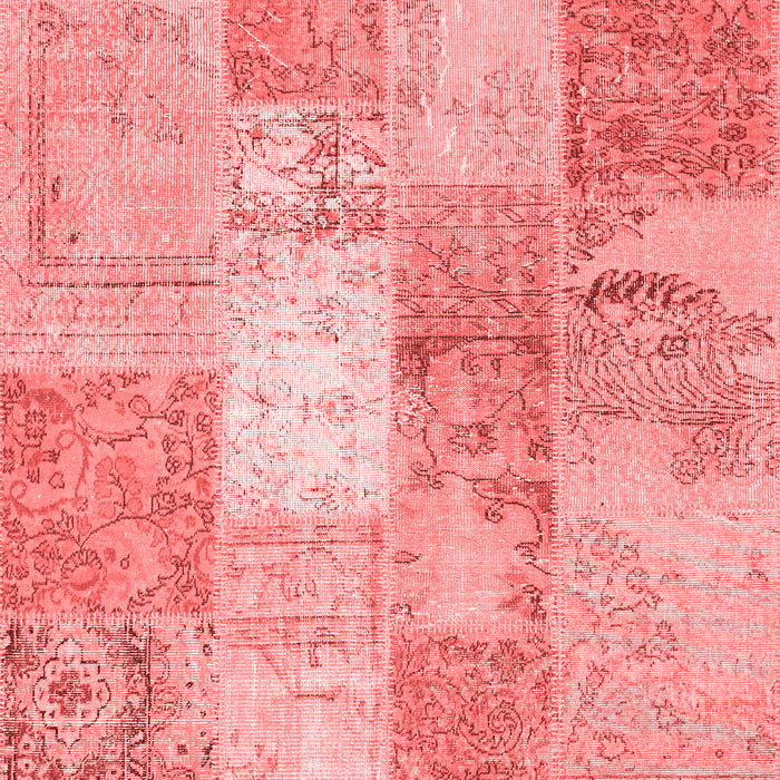Patchwork Red Transitional Area Rugs