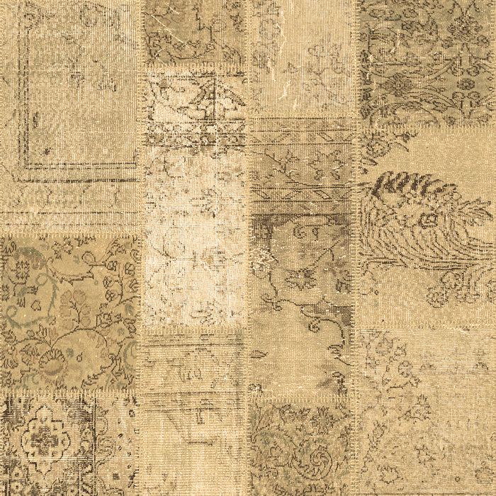 Patchwork Brown Transitional Rug, con2910brn