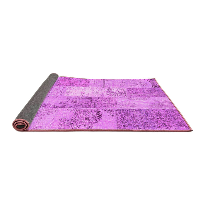 Sideview of Patchwork Pink Transitional Rug, con2910pnk