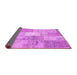 Sideview of Patchwork Pink Transitional Rug, con2910pnk