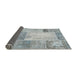 Thickness of Contemporary Slate Gray Patchwork Rug, con2911