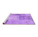 Sideview of Machine Washable Patchwork Purple Transitional Area Rugs, wshcon2911pur