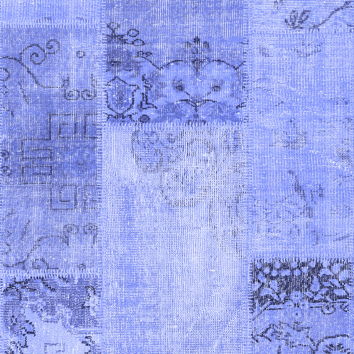 Patchwork Blue Transitional Rug, con2911blu