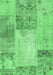Patchwork Emerald Green Transitional Rug, con2911emgrn